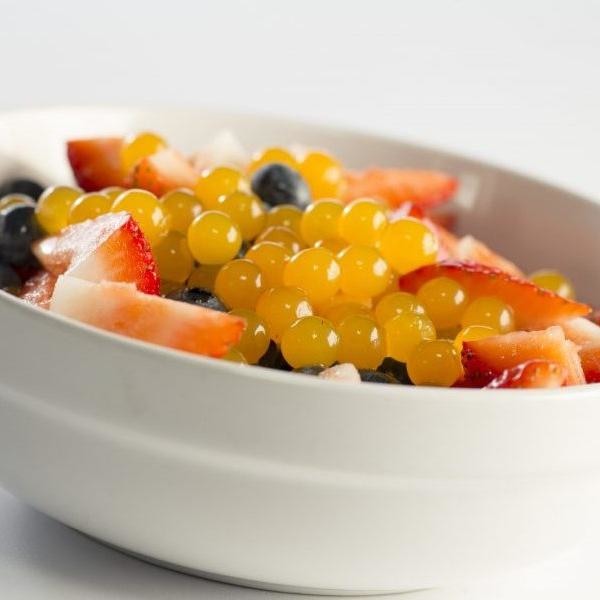 Mango Bursting Boba® | Popping Boba | 490g Mini Tub | 6 Mini Tubs Per Case | 90 Cases Per Pallet-4