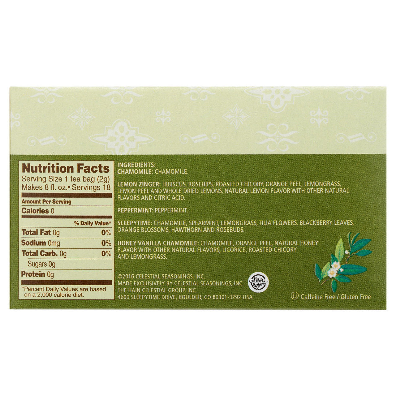 Celestial Seasonings Herbal Tea Sampler (6x18 Bag)-3