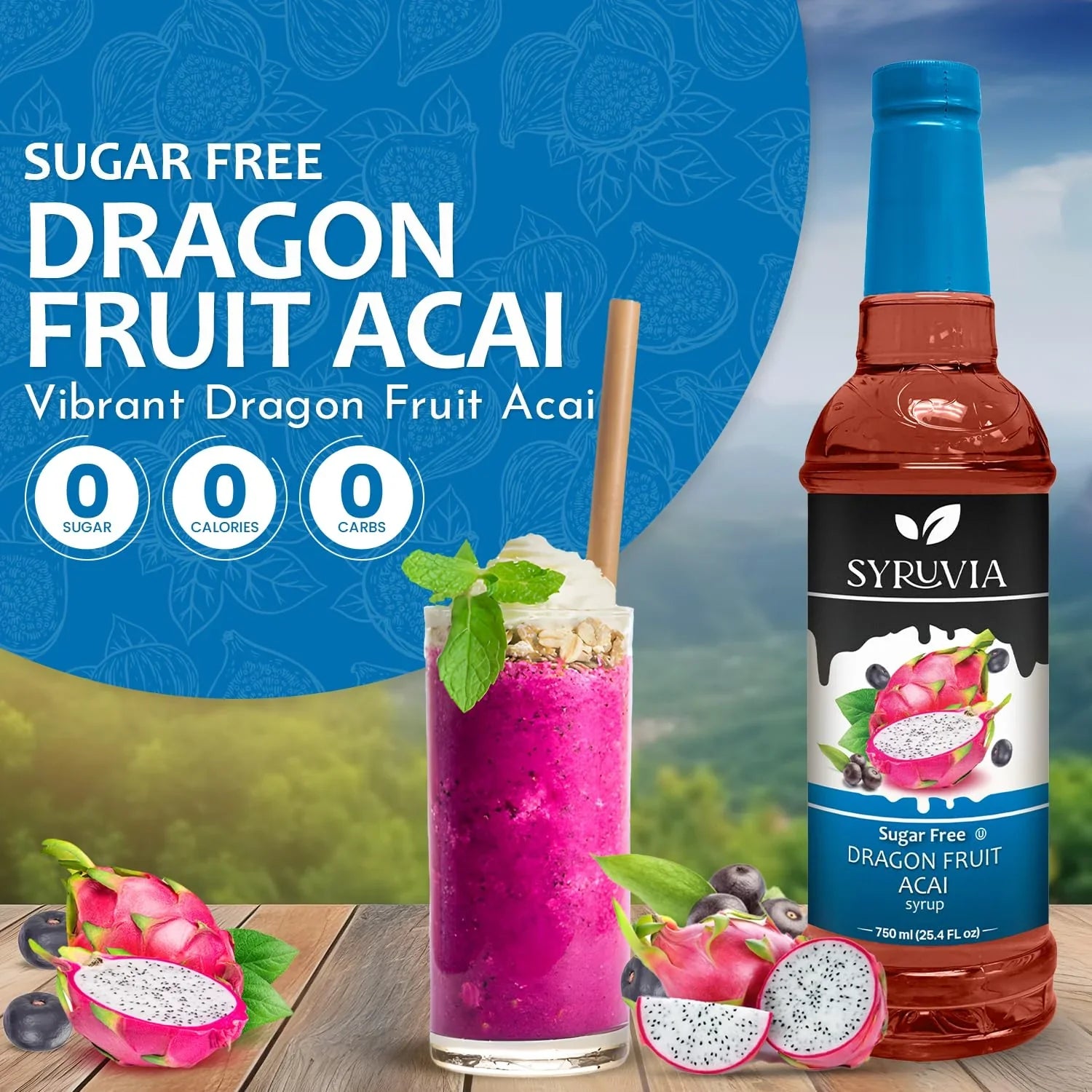 Sugar-Free Dragon Fruit Acai Syrup-1