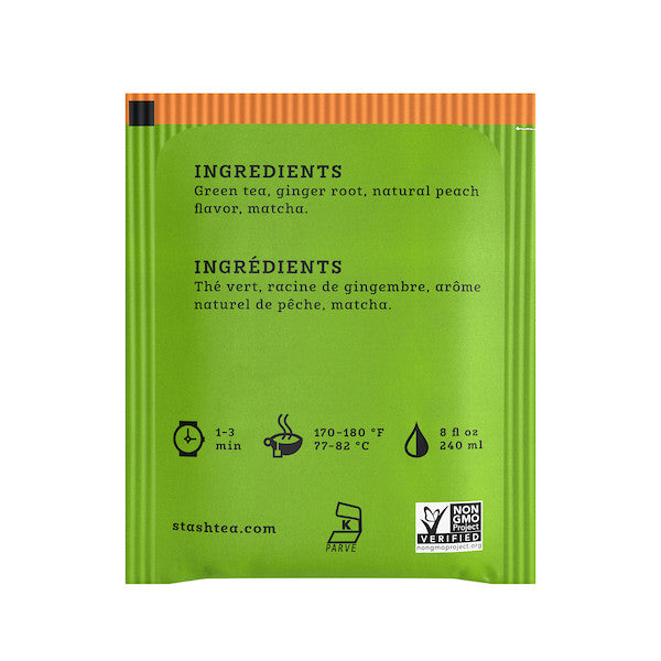 Stash Tea Ginger Peach Green Tea (6x18 Bag)-2