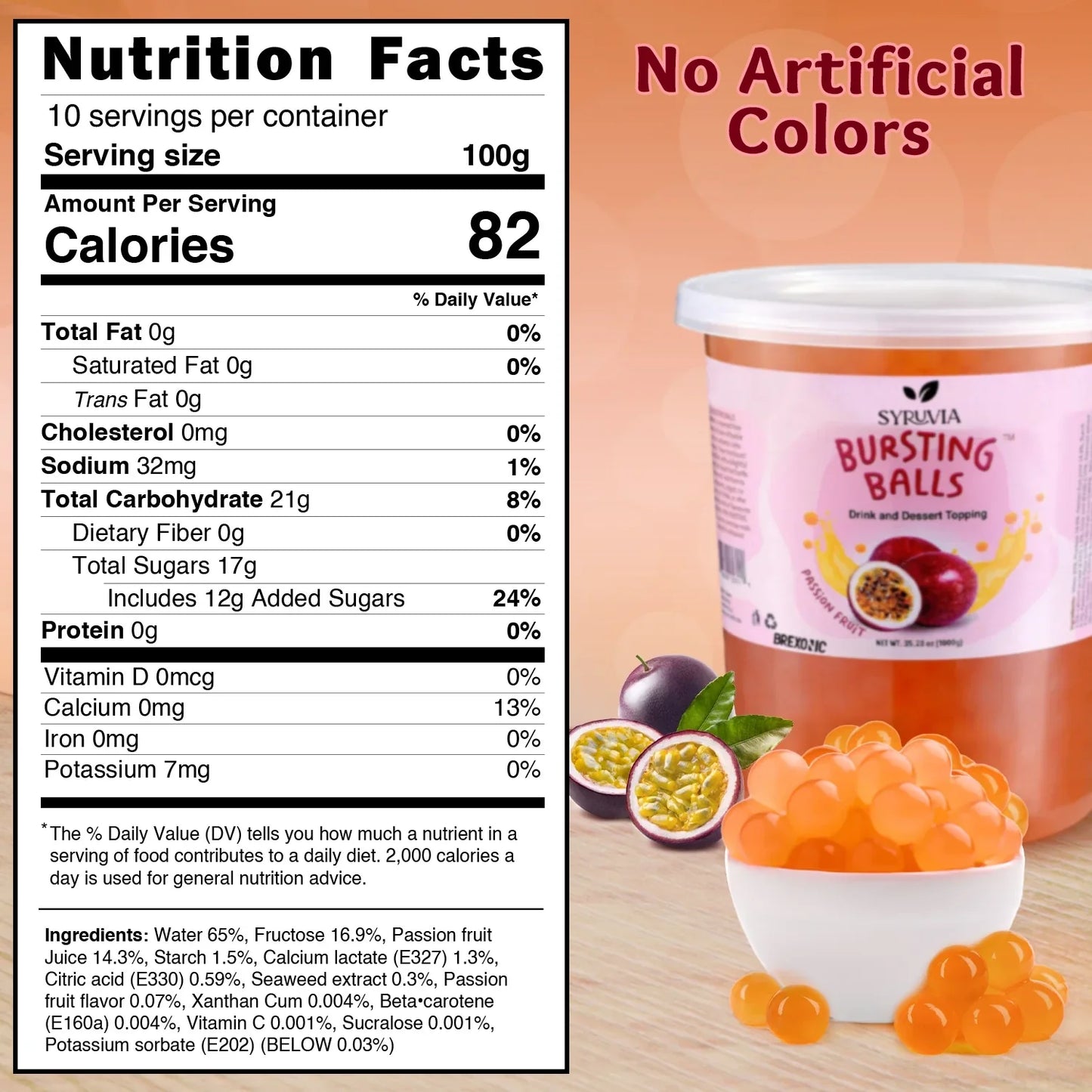 2 LB Passion Fruit Flavored Popping Boba-1
