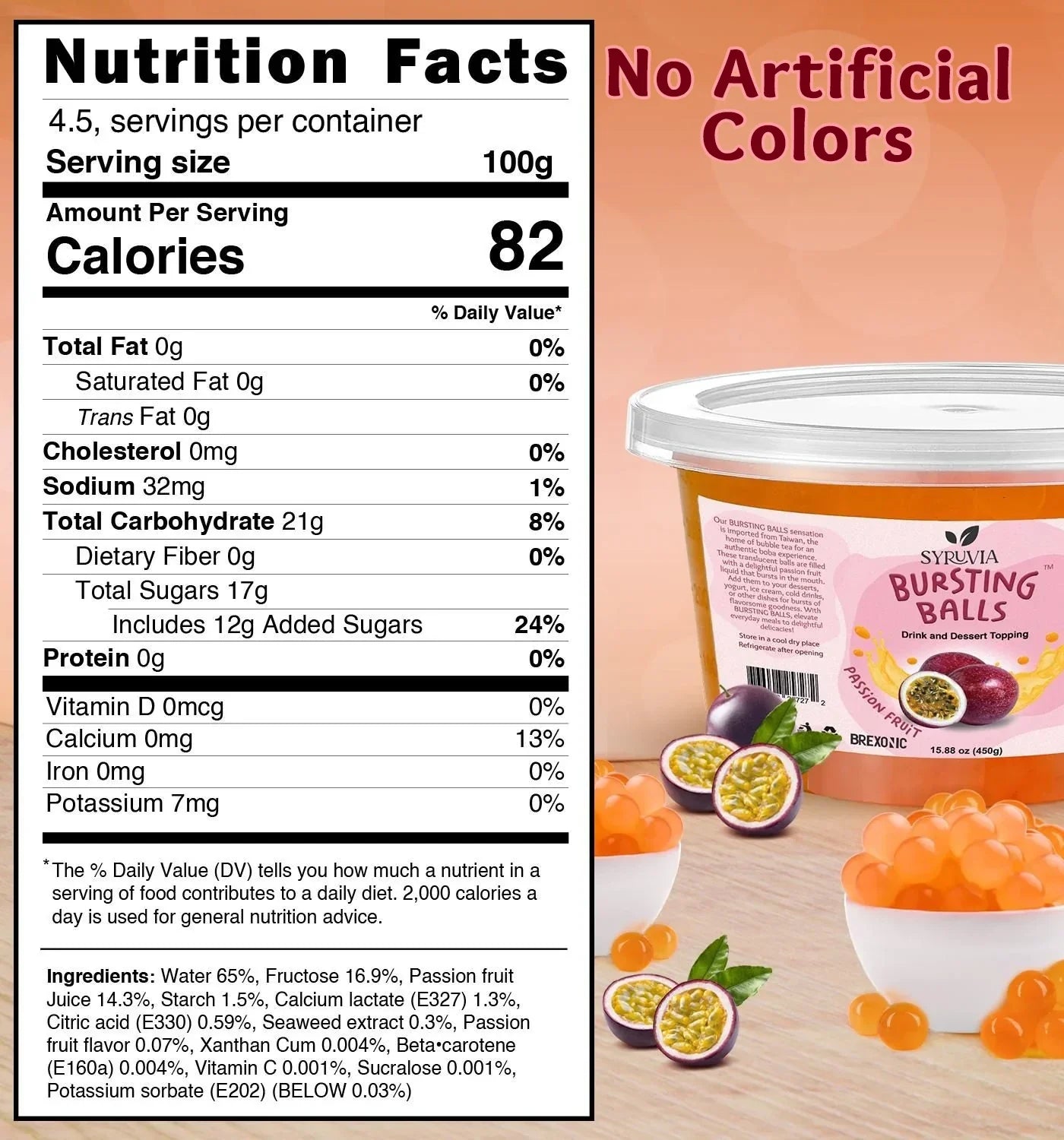 1 LB Passion Fruit Flavored Popping Boba-1
