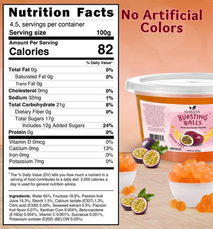 1 LB Passion Fruit Flavored Popping Boba-1