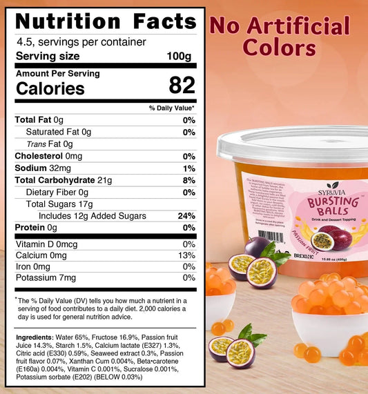 1 LB Passion Fruit Flavored Popping Boba-1